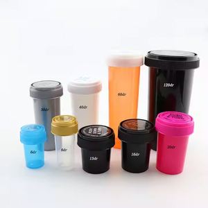 ขวดพลาสติกใส่ยาแบบมีฝาปิดกลับด้านได้ 40DR พร้อมโลโก้สั่งทำ - Product Image 1