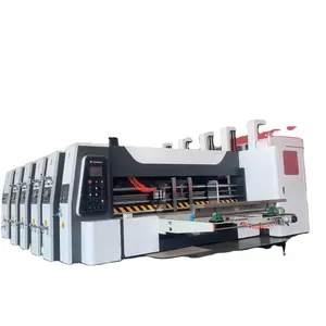 Mesin cetak kotak karton mesin pemotong Die Printer Flexo sepenuhnya otomatis kecepatan tinggi