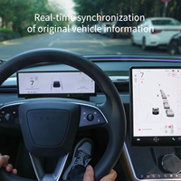 Écran tactile LCD 10,88 pouces Plug & Play pour tableau de bord CarPlay, compatible Tesla Model 3/Y, écran partagé 2.5D, Android Auto, télécommande frontale