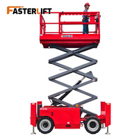 Plateforme élévatrice à ciseaux automotrice Kubota de haute qualité avec moteur diesel FL, plateforme d'extension, nivellement entièrement automatique, capacité de 4 personnes