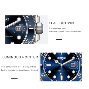 Rolexables 20ATM impermeable profesional de acero inoxidable automático correa los hombres buzo Duartz <span class=keywords><strong>reloj</strong></span> de buceo - Product Image 6