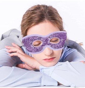 Masque Gel Chaud/Froid Réutilisable pour les Yeux et le Visage, Compresse de Billes Anti-rides Hydratante, Masque de Sommeil pour Soulager la Fatigue - Product Image 1