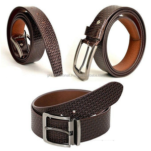 Cinturones de cuero genuino hechos en la India Cinturón informal de cuero duradero hecho a mano de alta calidad para hombres y mujeres Pedido a granel aceptado - Product Image 1