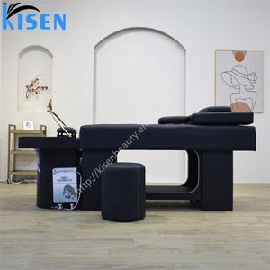 เตียงสระผมพร้อมระบบทำความร้อนสำหรับร้านเสริมสวย KISEN Professional Hair Salon Washing Head Spa Bed Heating Water Treatment Wash Basin Shampoo Bed Thai Massage - Product Image 3