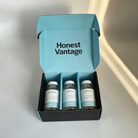 Boîte d'expédition en carton pour vitamines gommeuses, complément alimentaire pour animaux de compagnie, avec insert, boîte d'affichage en carton ondulé