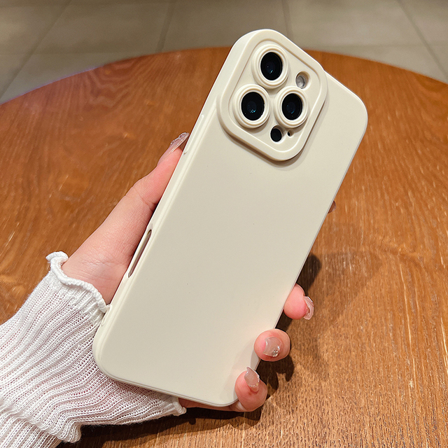 Camera Protection Silicone Phone Case for iPhone 16 15 14 13 12 11 Pro Max XS Max Soft Shockproof Matte Back Cover