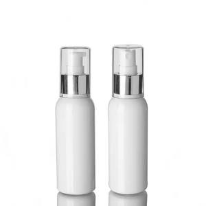 ขวดสเปรย์เปล่าแบบเติมได้ ขนาด 80 มล. 100 มล. 120 มล. 200 มล. สำหรับเครื่องสำอาง สีขาว PET หัวฉีดแบบละเอียด สีเงิน สำหรับน้ำหอมและแชมพู - Product Image 1