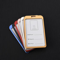 Porte-cartes de visite en métal, vente en gros, lanières personnalisées, porte-badges nominatifs, porte-cartes d'identité, porte-cartes en aluminium