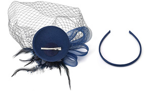 Wholesale Bridal <strong>Wedding</strong> Party Fascinators Hats With Veil and Feather Woman Tea Party Hats <strong>Wedding</strong> <strong>Top</strong> Caps Tiara for Bride - Product Image 5
