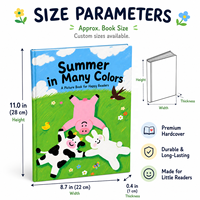 Impression personnalisée de livres d'images pour enfants, reliure parfaite, couverture rigide, carton couché duplex, illustrations en couleur pour la maternelle