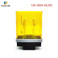 Lámpara de seguridad de gran voltaje, luz Flash estroboscópica de alarma para puerta de garaje automática, luz LED intermitente de advertencia, CA/CC de 12-265V