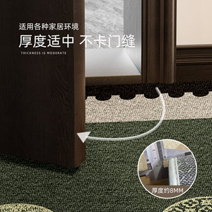 Retro Style Semi Circular Floor <b>Mat</b> Loop Velvet Non Slip Indoor Entryway Doormat Green Traditional Pattern Oval Shape - Product Image 2
