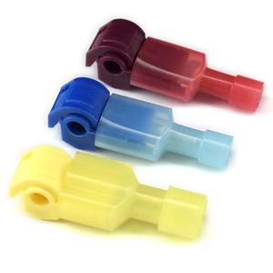 Red Blue Yellow AWG22-10 Insulated Electrical Brass T-Tap Connectors <b>Quick</b> Splice Terminals Wire Splice Snap <b>Connector</b> - Product Image 5