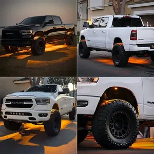 Underbody Trail Rig lampu, lampu batu LED warna ganda tahan air untuk mobil truk UTV ATV SUV Off road