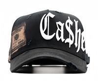 Gorra de Béisbol de 5 Paneles de Gamuza, Modelo 100% Original, Nueva, de Calidad OEM ODM, X Sad Boyz, Gorras de Béisbol Personalizadas, Gorras con Barba Dorada