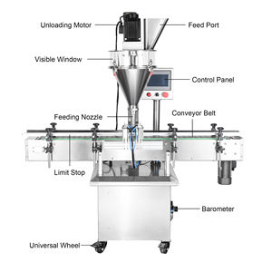 Máquina automática de llenado de polvo con cinta transportadora vertical para chile, proteínas, especias, café, leche, té, almidón, azúcar y harina con dosificador de tornillo sin fin - Product Image 5