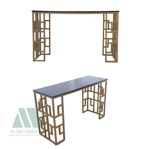 Muebles para el hogar modernos de alta calidad, fácil montaje, mesa de comedor de metal, madera y vidrio, servicios OEM ODM fabricados en Vietnam - Product Image 5