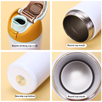 Bouteille d'eau isotherme en acier inoxydable écologique de 16oz, 19oz, 24oz, 32oz, vierge pour sublimation, avec transfert thermique coloré