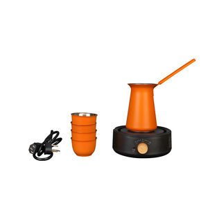 Ensemble de cafetière turque de luxe en acier inoxydable, pot turc, tasses arabes, cuisinière électrique, boîte cadeau - Product Image 2