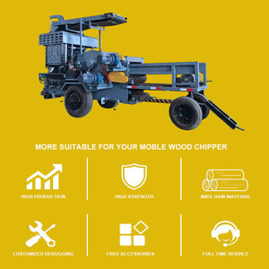 NEW TYPE 1-2t/h MOBILE WOOD CHIPPER YMPJ40C High Quality Mobile Diesel Wood Chipper With More Capacity - Product Image 1