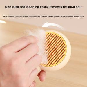 Cepillo de Aseo para Mascotas con Diseño de Espiral y Estilo de Dibujos Animados, Herramienta Autolimpiante de Plástico Ecológico para Eliminar el Pelo Suelto y Masajear Perros - Product Image 2