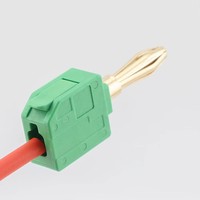 Connecteur Électrique Rapide 4mm à Prise Banane Simple Mâle, en Acier Inoxydable Plaqué Or Vert, Cuivre et Plastique, Haute Performance