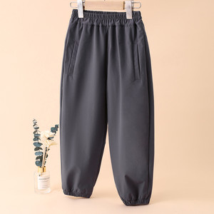 Pantalon <span class=keywords><strong>de</strong></span> jogging décontracté léger pour garçons, taille élastique, avec revers, pour grands enfants, coupe confortable, sportif, printemps-automne - Product Image 1