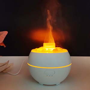 Premium Crystal Salt Rock Flame Aroma <b>Diffuser</b> 360ml Ultrasonic Mist Maker USB Essential <b>Oil</b> Humidifier - Product Image 2