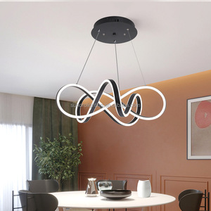 Lampu Gantung Chandelier 84W 3CCT 53cm Desain Modern Unik Tinggi Dapat Disesuaikan untuk Plafon Rendah Ruang Tamu - Product Image 4