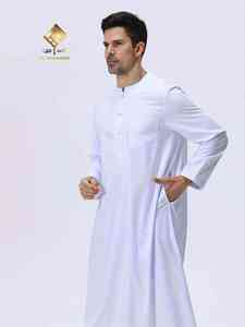 Robe pour homme arabe en tissu doux anti-boulochage, mode marocaine de l'année - Product Image 2