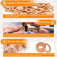 110PCS Copper Washer Assortment, Sealing Copper Washers for Pipeline Hydraulic Use, Wholesale Custom Packaging Available