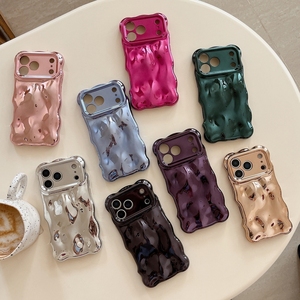 Custodia di Lusso con Bordo Ondulato e Increspato per <span class=keywords><strong>iPhone</strong></span> 17 16 15 12 <span class=keywords><strong>13</strong></span> 14 Pro Max Plus, Protezione Morbida 3D per <span class=keywords><strong>Fotocamera</strong></span> - Product Image 1