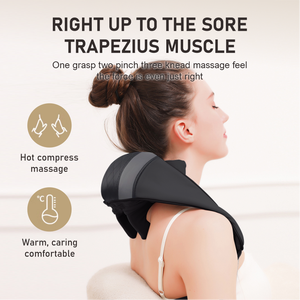 6D Nacken <span class=keywords><strong>massage</strong></span> gerät zur Schmerz linderung <span class=keywords><strong>Shiatsu</strong></span>-Schulter <span class=keywords><strong>massage</strong></span> gerät mit tiefem Gewebe und kabellosem Wärme knet <span class=keywords><strong>massage</strong></span> gerät für den Hals - Product Image 4