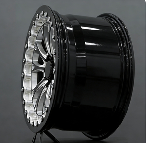 Jantes Beadlock forgées sur mesure, neuves, 2 pièces, <span class=keywords><strong>noir</strong></span> brillant, 5x120 5x114.3 17x10 15x10 15x8, jantes de dragster 15 pouces pour Corvette SUV - Product Image 3