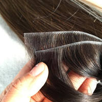 Extensions de cheveux humains vierges Remy chinois de luxe en gros, tissage long injecté, tissage invisible en PU, tissage teint