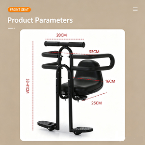 <span class=keywords><strong>Seggiolino</strong></span> Anteriore per <span class=keywords><strong>Bicicletta</strong></span> per Bambini <span class=keywords><strong>con</strong></span> Protezione a Mezza Girotonda e Poggiapiedi per Mountain Bike - Product Image 5