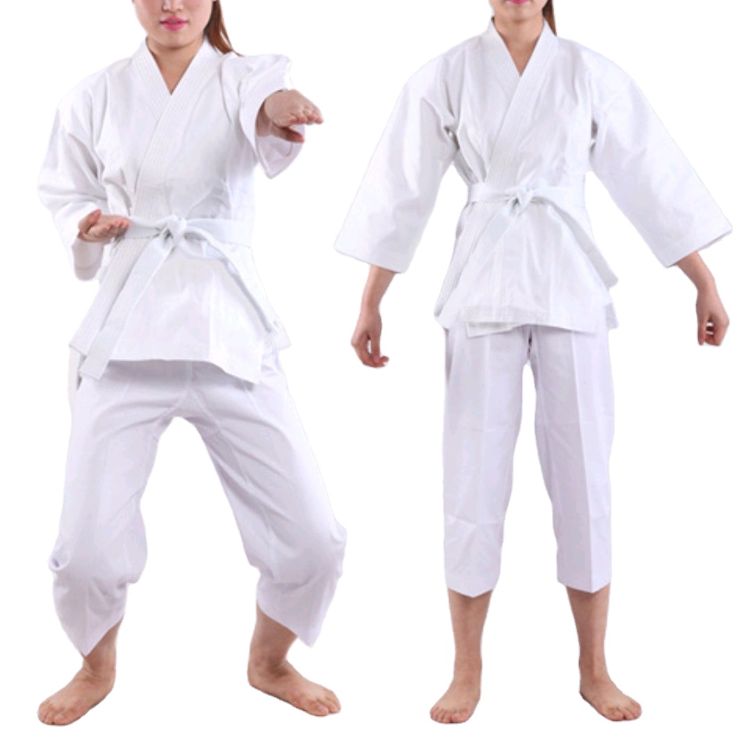 Женская униформа для каратэ разных цветов, японская Униформа джудо, боевые искусства с поясом, хлопковый полиэстер, 10 унций