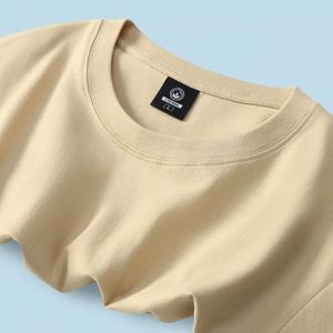 High Quality 100% Cotton 190gsm Screen Printing Logo Short Sleeve O-Neck Anti-Wrinkle <b>Tshirt</b> for Men Women Unisex - Product Image 4
