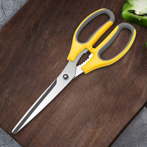 Multipurpose Bbq <b>Scissors</b> Stainless Steel Yellowish Gray Straight Head Durable For Home Use <b>Kitchen</b> Tool - Product Image 2