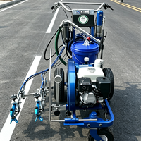 Machine de marquage routier à froid manuelle avec 6 barres de pression pour une qualité de traçage constante