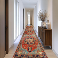 High Quality Crystal Velvet Printing Low Pile PET Friendly Runner Rug Long Narrow Floor Carpet Hallway Corridor Non Slip Jelly