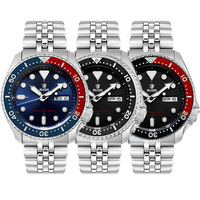Montre de plongée mécanique automatique pour homme, lunette rotative, marqueurs lumineux, double calendrier, bracelet 100M, Reloj Hombre, Montre Homme