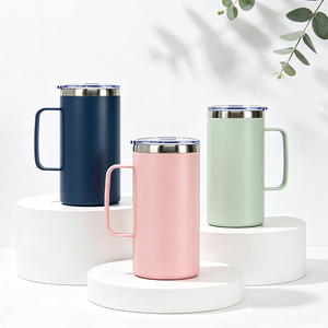 แก้วน้ำสแตนเลสเก็บความร้อนสองชั้น พิมพ์โลโก้ได้ แก้วสูญญากาศ ปลอดสาร BPA เป็นมิตรกับสิ่งแวดล้อม ป้องกันการรั่วซึม แก้วกาแฟ - Product Image 4