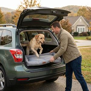 <span class=keywords><strong>Cama</strong></span> para Perro Plegable de Tela Oxford Transpirable, Cómoda, Portátil, Resistente a Desgarros, Relleno de Poliéster, No Desmontable, Fácil de Limpiar - Product Image 6