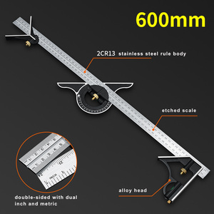Équerre combinée horizontale multifonction en <span class=keywords><strong>aluminium</strong></span>, règle d'angle droit 90 degrés pour <span class=keywords><strong>menuiserie</strong></span>, bricolage et travail du bois OEM - Product Image 6