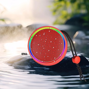 Enceinte Bluetooth étanche IPX6 FM0208 V5.3, mini enceinte <span class=keywords><strong>de</strong></span> douche 5W avec basses, lumière LED RGB, TWS, fixation par ventouse, micro intégré - Product Image 6