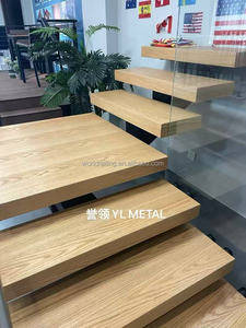 Preço de Fábrica YL METAL para Design de Corrimão de Escada em Vidro, Aço Inoxidável e Madeira - Product Image 3