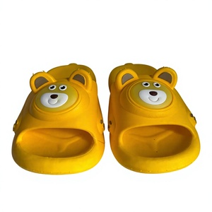 Yellow <b>Animal</b> Print <b>Plastic</b> Upper EVA Midsole PVC LiningAnti Slip Summer Closed Toe Women's Shoes - Product Image 2