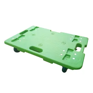 गर्म बिक्री <span class=keywords><strong>100kg</strong></span> प्लास्टिक फ्लैट ट्राली प्लेट हाथ ट्रक चार पहियों के साथ - Product Image 1