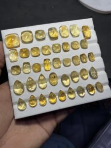 พลอยซิทรินธรรมชาติรูปทรงผสมสีเหลืองขัดเงาสำหรับทำเครื่องประดับ - Product Image 3